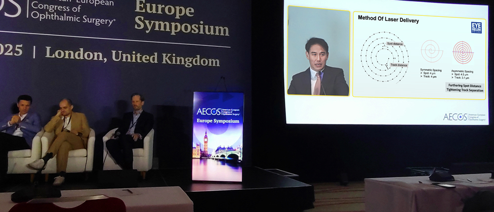 Dr. David Sung Yong Kang Presented  Plasma SMILE as the First Asian Speaker at AECOS