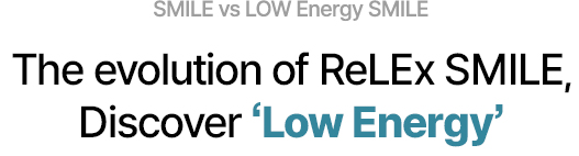 SMILE  vs  LOW Energy SMILE. The evolution of ReLEx SMILE, Discover Low Energy